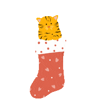 Cat Christmas Sticker
