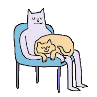 sleepy cat Sticker