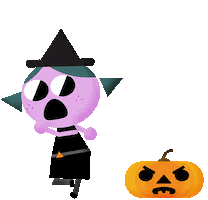 Scared Trick Or Treat Sticker by Mioe Studio