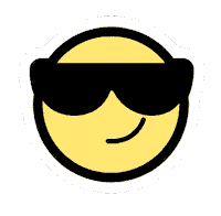 Smiley Face Sunglasses Sticker by doozycrew