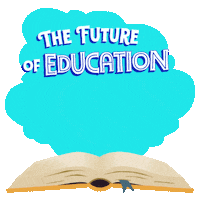 Digital art gif. Aqua blue cloud hovers over an open book against a transparent background. Text, “The future of education in Florida is on the ballot.”