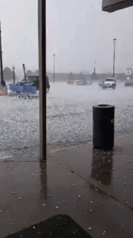 Large Hailstones Hit Denver During Storm