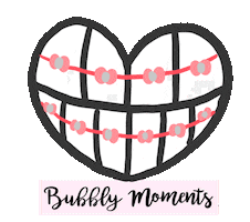 teeth smile Sticker by Bubbly Moments