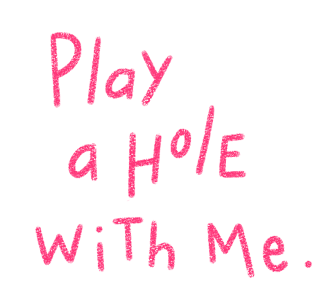 Par 3 Pink Sticker by Catharina Stewart