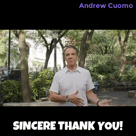 New York Thank You GIF by Andrew Cuomo