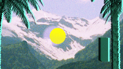palm trees art GIF by The NGB