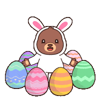 Happy Easter Bunny Sticker by BEARISH