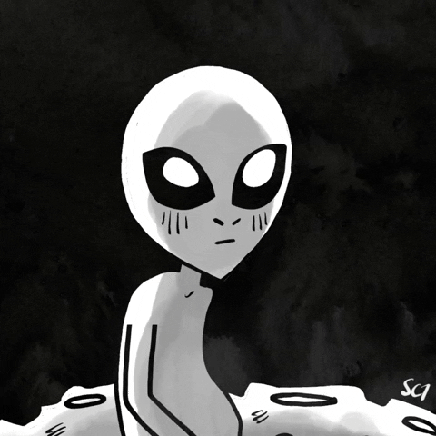 scisarhan reaction meme bye alien GIF