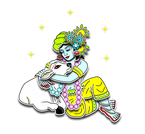 Hare Krishna Vegan Sticker