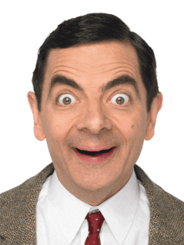 Mr Bean Face Sticker by Baruch Geuze