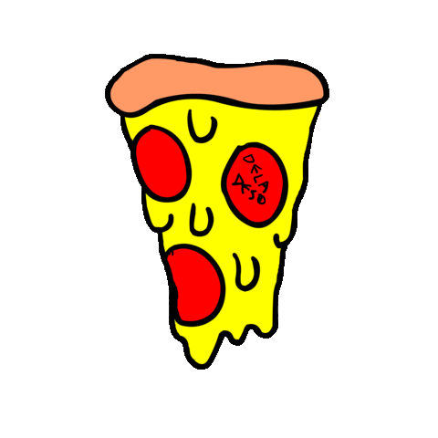Hungry Pizza Sticker by deladeso