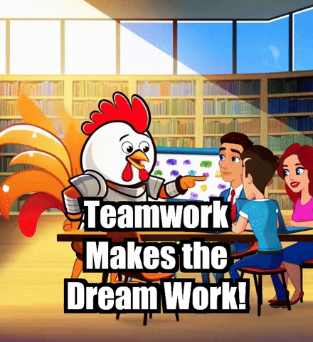 Teamwork Makes The Dream Work Group GIF by Zorooster