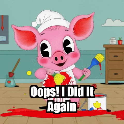 Oops I Did It Again Art GIF by The Pigasso