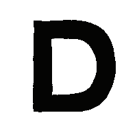 Typography D Sticker by Gummy Industries