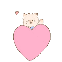 Cat Heart Sticker by koimoffee