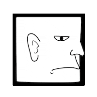 Suspicious Head Sticker by instant brand