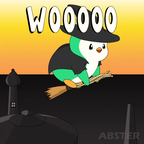 Halloween Flying GIF by Abster
