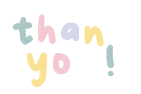 Rainbow Thank You Sticker by Knibbles x Klick Singapore