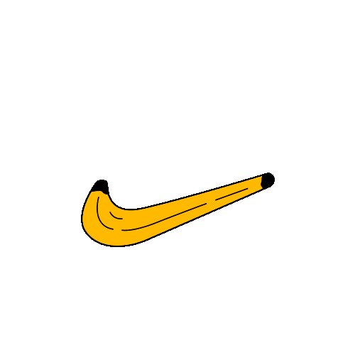 WeAreBueroBuero giphyupload logo banana swoosh Sticker