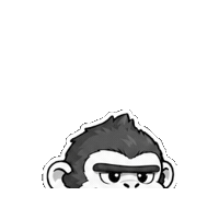 PRIME8s no kawaii thumbs down ape Sticker
