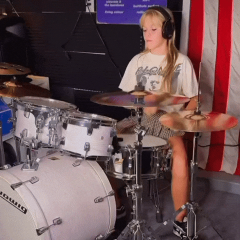 Rock N Roll Drummer GIF by Marcel Katz Dalí / The Art Plug