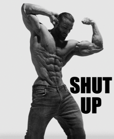 Boss Shut Up GIF by Gigachad