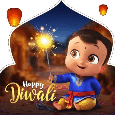 Festival Of Lights Diwali GIF by Chhota Bheem