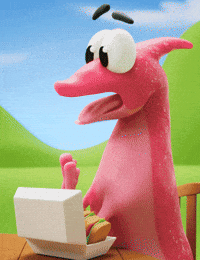 Shocked Big Belly GIF by Claynosaurz