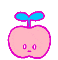 Happy リンゴ Sticker by ububun.