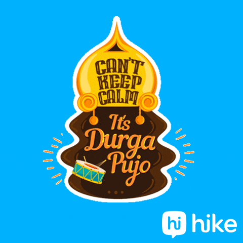 Durga Puja Trending GIF by Hike Sticker Chat