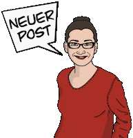Lady In Red Post Sticker by Frau Professor