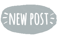 New Post Words Sticker by zandraart