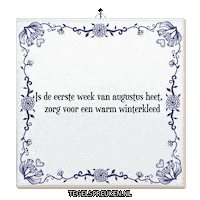 Winter Comfort Sticker by Tegelspreuken.nl