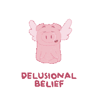 Flying Pig Sticker by PositivelyPigasus