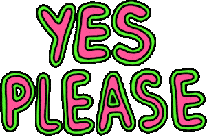 Yes Please Sticker by Poppy Deyes