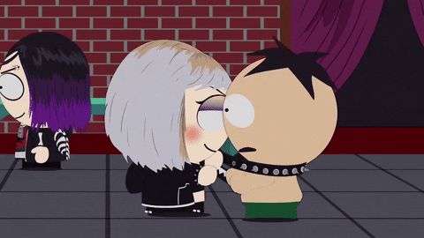 goth kids smiling GIF by South Park 