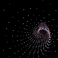 chiptune tunnel dot demoscene pico8 GIF