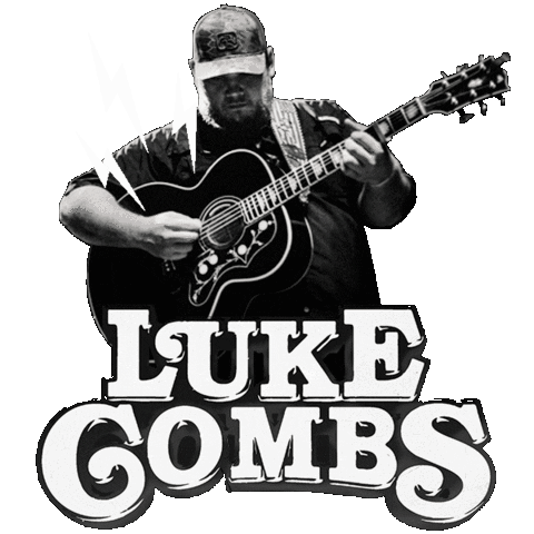country music guitar Sticker by Luke Combs