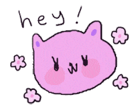 Pink Hello Sticker by cait robinson