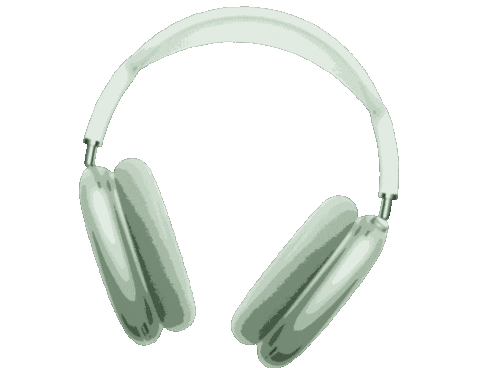 Green Headphones Sticker by Lyssa Leigh Jackson