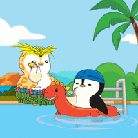 Chilling Spring Break GIF by Pudgy Penguins