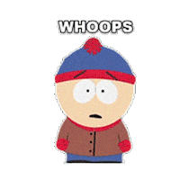 Stan Marsh Oops Sticker by South Park