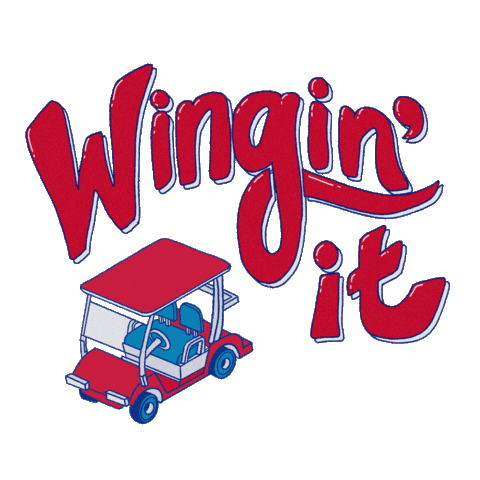Golf Cart Winging It Sticker by Florida Atlantic University