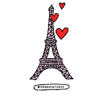 ivoadventures travel paris france trip Sticker