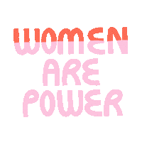 Women Are Power Pink Sticker by Emily Lynn Perelman