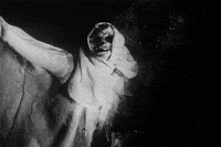 scary black and white GIF