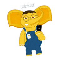 yellow_fant sticker aesthetic elephant socialmedia Sticker