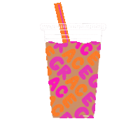 graceatwood coffee grace dunkin icecoffee Sticker