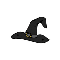 Witchs Hat Halloween Sticker
