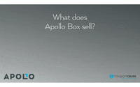 faq apollo box GIF by Coupon Cause